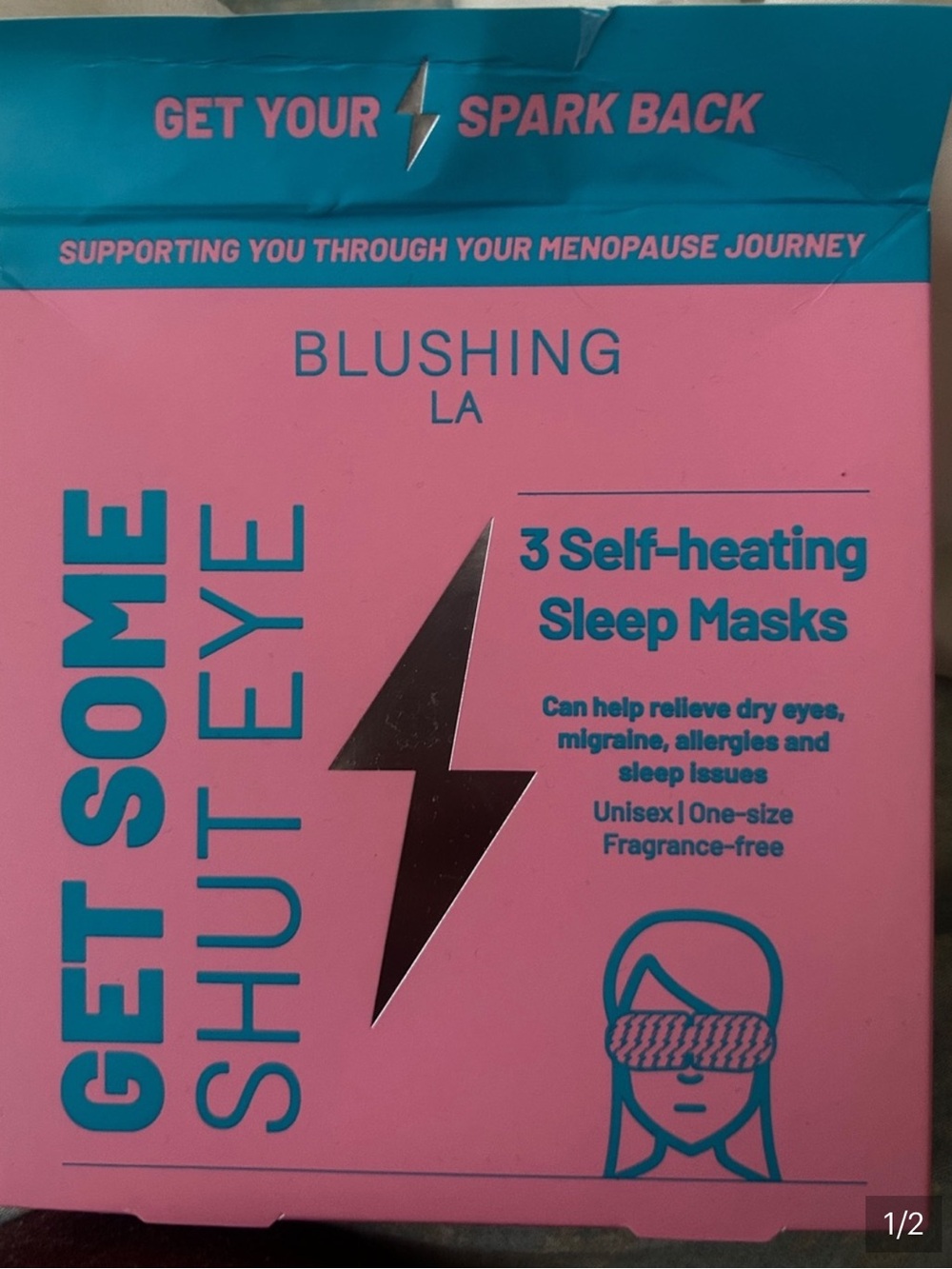Blushing LA Pink Self-Heating Sleep Mask Trio